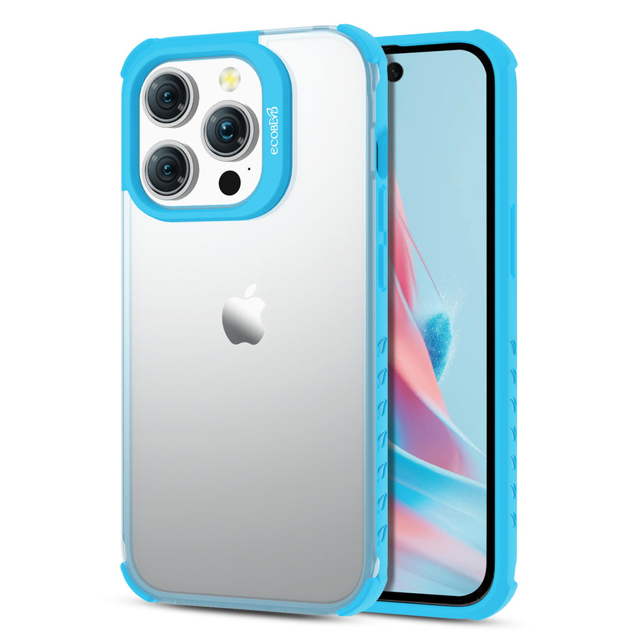 EcoBlvd Laguna Collection Case for Apple iPhone 15 Pro (6.1) - Cascade Blue (100% Compostable & Plant-Based) - ECO-LAG-IP15P-BL-1.jpg