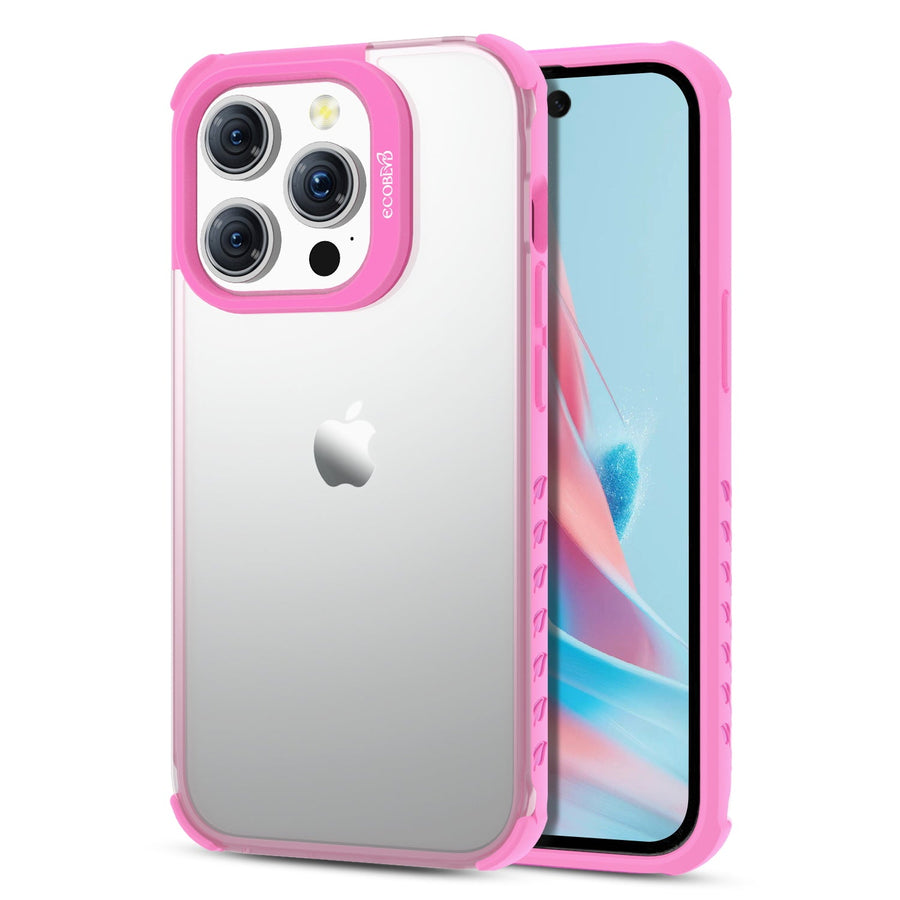 EcoBlvd Laguna Collection Case for Apple iPhone 15 Pro (6.1) - Wildflower Pink (100% Compostable & Plant-Based)