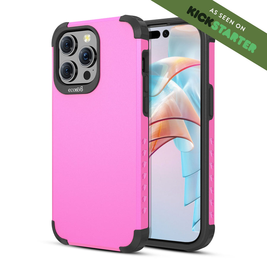 EcoBlvd MojaveCollectionCase for Apple iPhone 15 Pro Max (6.7) -Wildflower Pink (100% Compostable & Plant-Based)