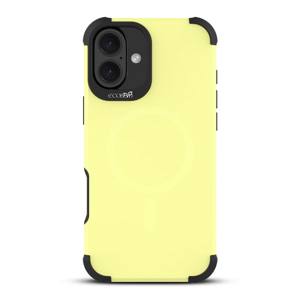 EcoBlvd Reforge Collection Case for Apple iPhone 16 Plus - Buttercup Yellow (100% Compostable & Plant-Based) - ECO-REF-IP16M-YL-1.JPG