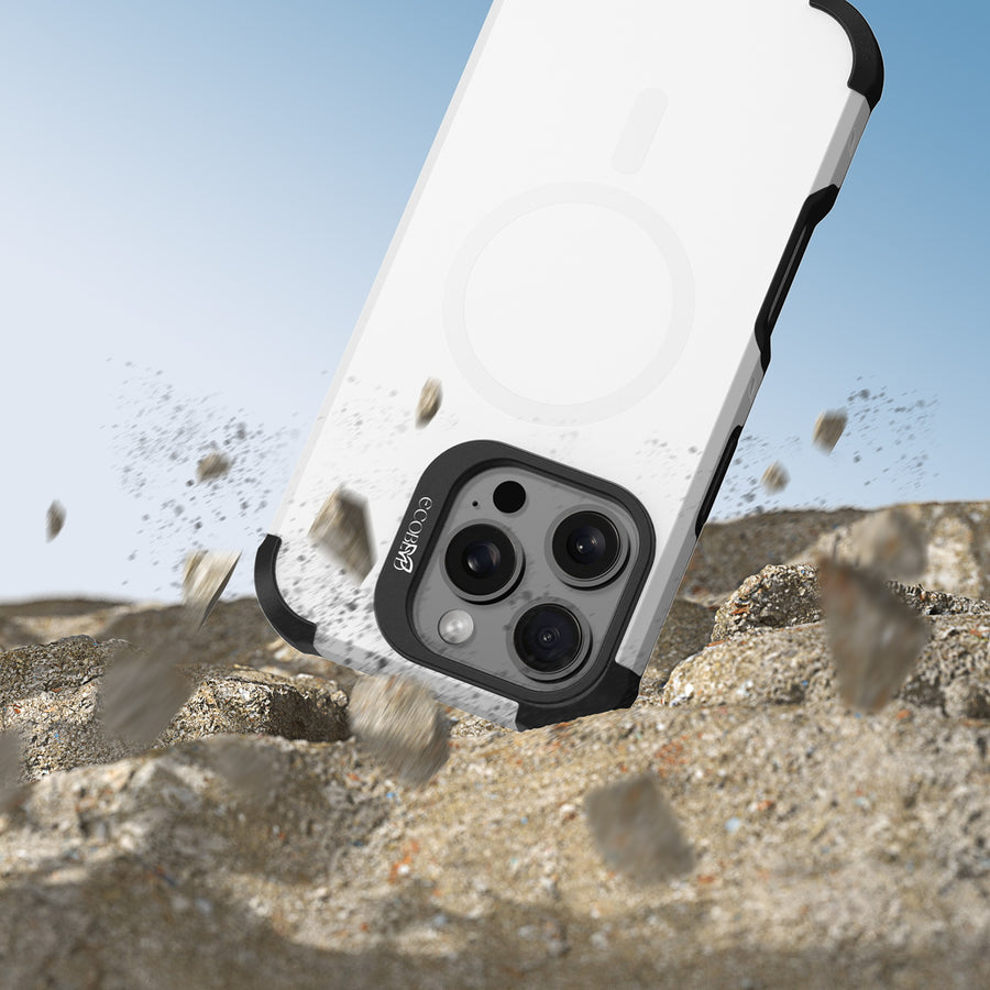 EcoBlvd Reforge Collection Case for Apple iPhone 16 Pro - Cloud White (100% Compostable & Plant-Based) - ECO-REF-IP16P-WH-3.JPG