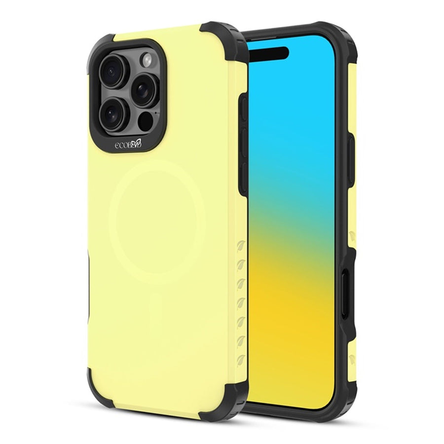 EcoBlvd Reforge Collection Case for Apple iPhone 16 Pro Max - Buttercup Yellow (100% Compostable & Plant-Based)