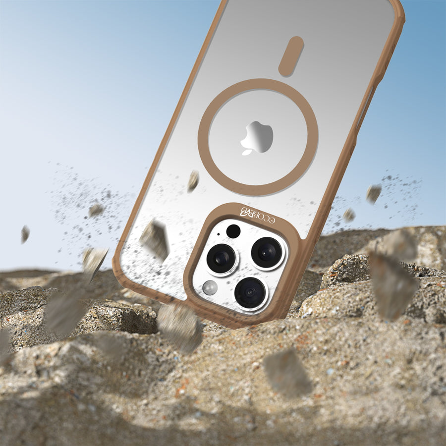 EcoBlvd Revive Collection Case for Apple iPhone 16 Pro Max - Clay Brown (100% Compostable & Plant-Based) - ECO-REV-IP16PM-BR-3.JPG