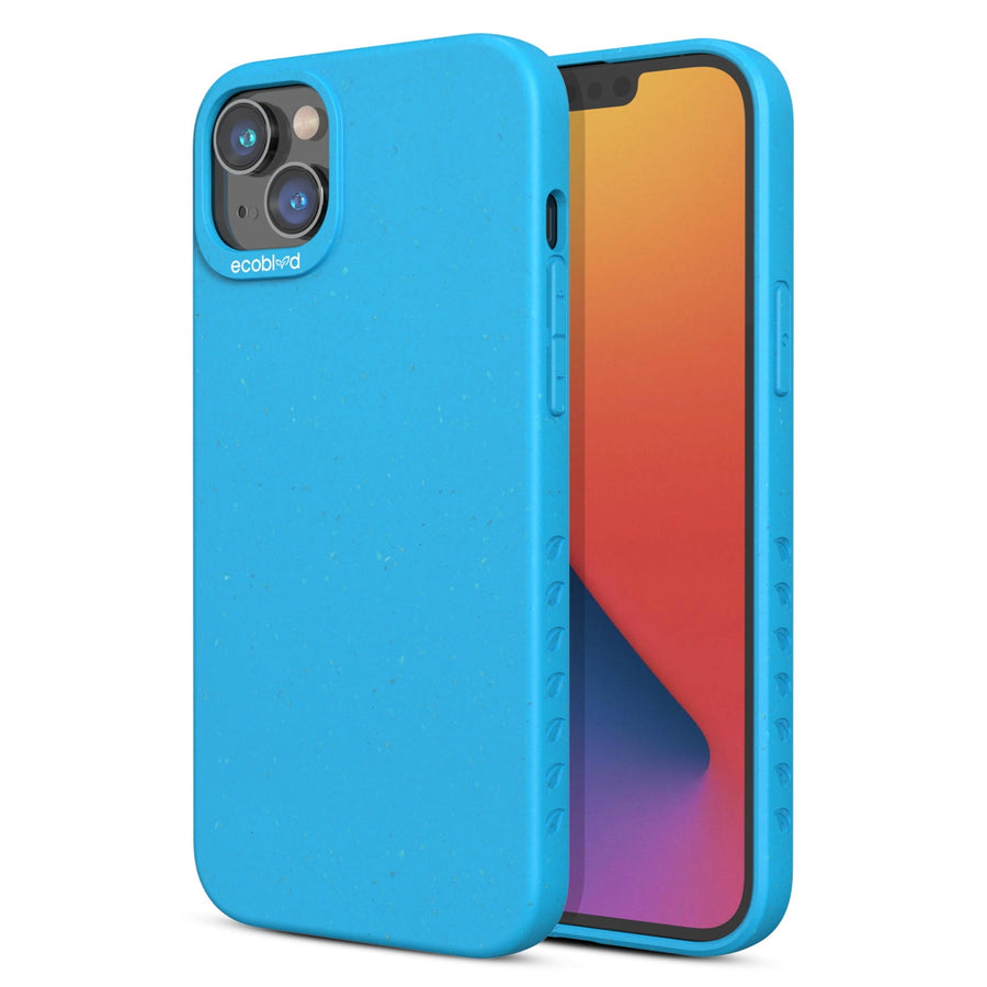 EcoBlvd Sequoia Collection Case for Apple iPhone 14 Plus (6.7) - Cascade Blue (100% Compostable & Plant-Based)