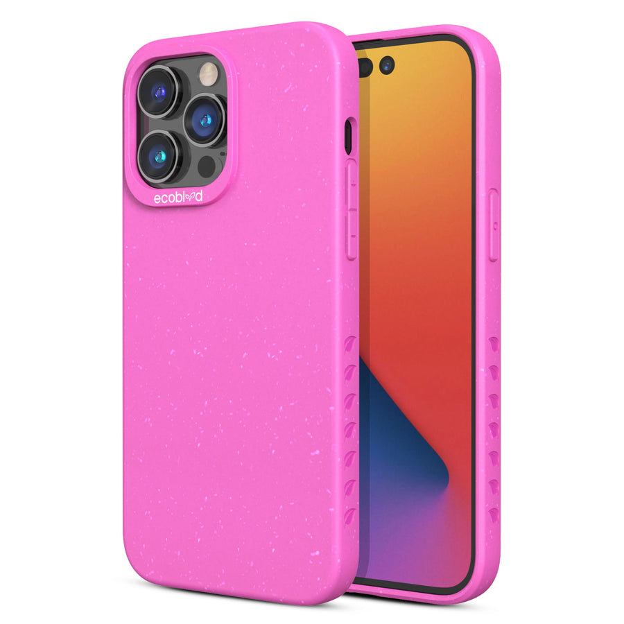 EcoBlvd Sequoia Collection Case for Apple iPhone 14 Pro Max (6.7) - Wildflower Pink (100% Compostable & Plant-Based) - ECO-SEQ-IP14PM-PK-1.jpg