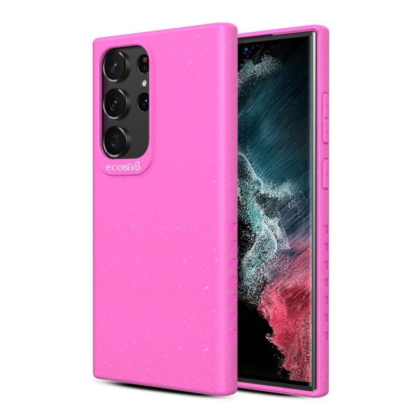EcoBlvd Sequoia Collection Case for Samsung Galaxy S23 Ultra - Wildflower Pink (100% Compostable & Plant-Based) - ECO-SEQ-SS23U-PK-1.jpg