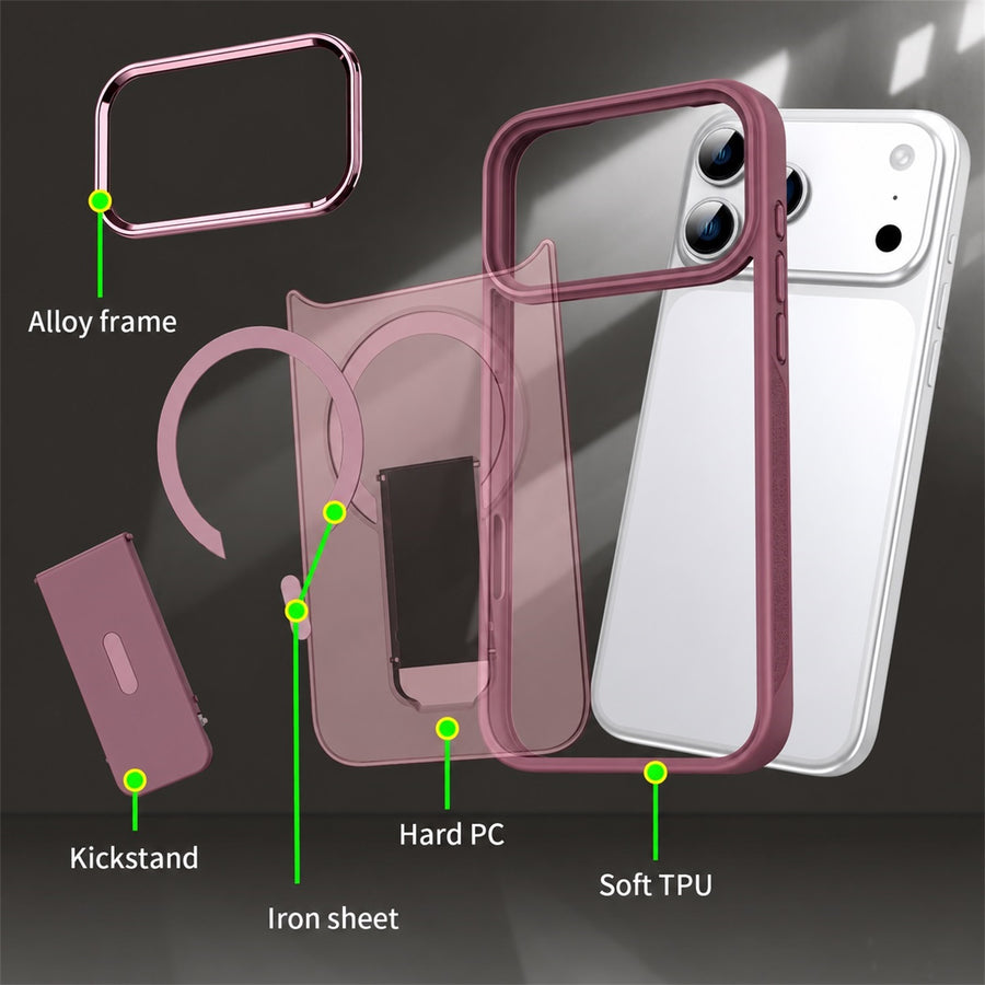 EDGE HaloStand MagSafe Case for Apple iPhone 18 Pro / 17 Pro - Cherry Red - EDHLST18P-CH-2.JPG