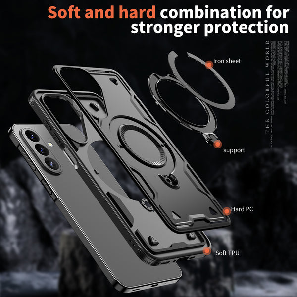 EDGE Mag Duo Case with Magnetic Kickstand Ring for Samsung Galaxy A27 5G - Black - EDMGDUOA27-BK-1.jpg