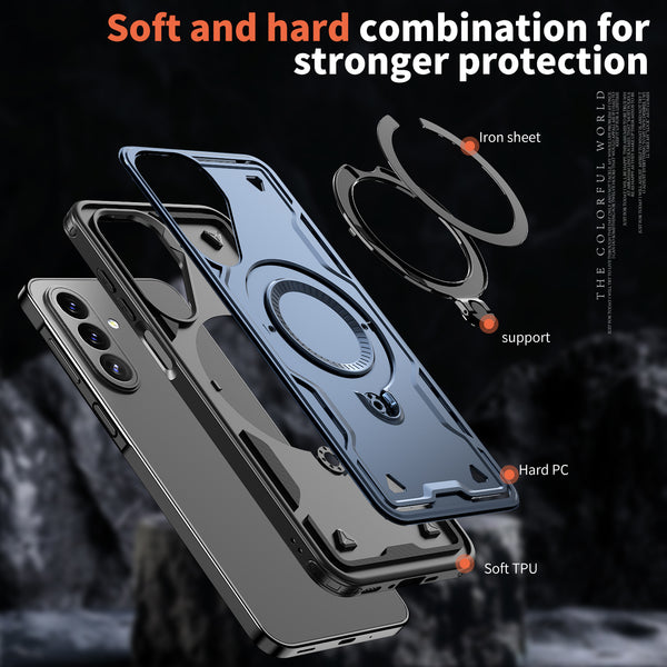 EDGE Mag Duo Case with Magnetic Kickstand Ring for Samsung Galaxy A27 5G - Blue - EDMGDUOA27-BL-1.jpg