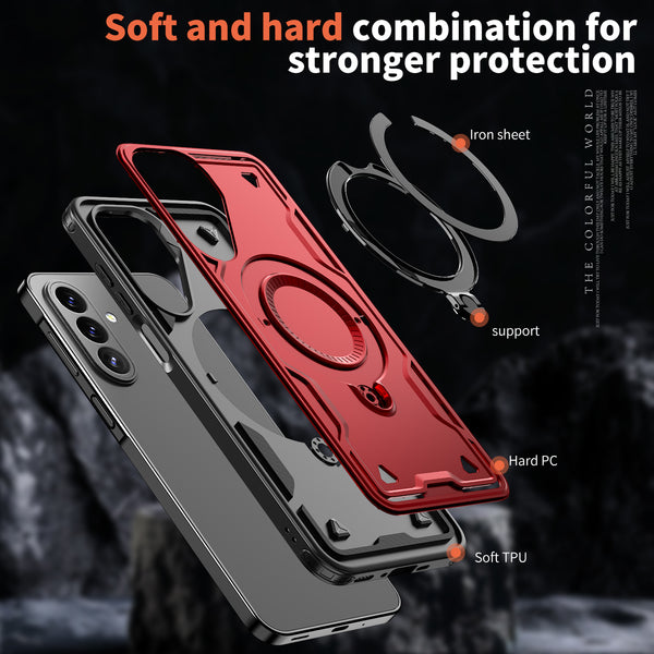EDGE Mag Duo Case with Magnetic Kickstand Ring for Samsung Galaxy A27 5G - Red - EDMGDUOA27-RD-1.jpg