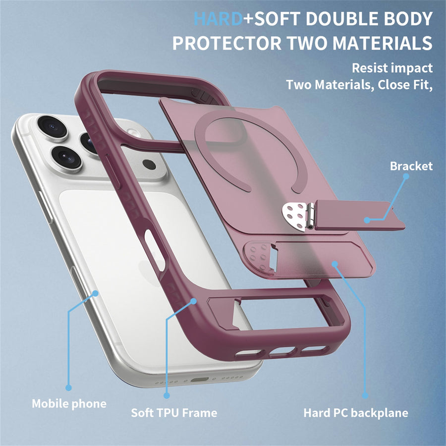 EDGE Mag Pro Case with Kickstand for Apple iPhone 18 Pro / 17 Pro - Cherry Red - EDMGPR18P-CH-4.jpg