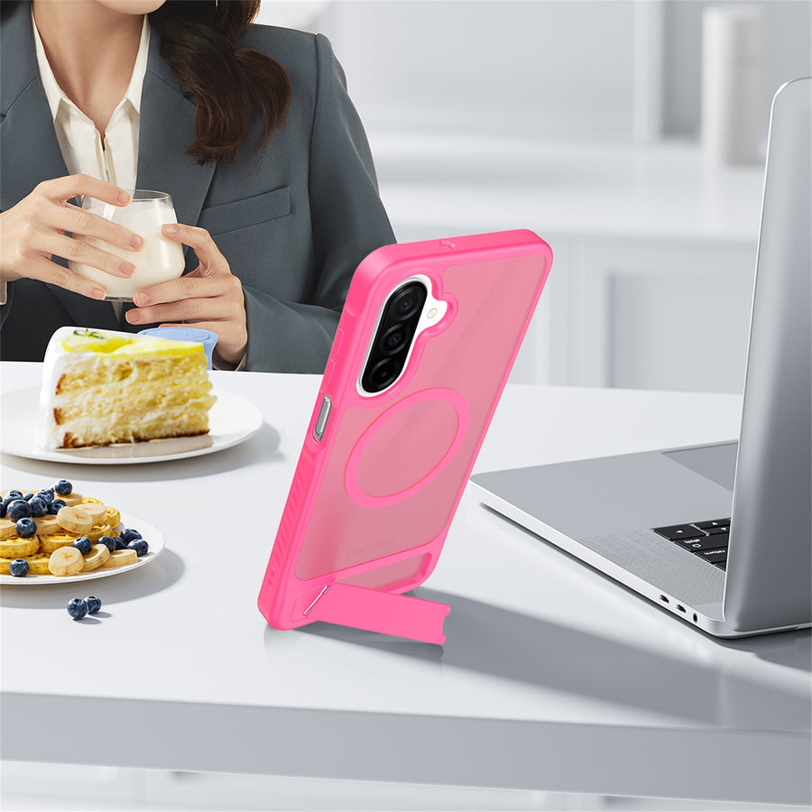 EDGE Mag Pro Case with Kickstand for Samsung Galaxy A17 5G / Galaxy A16 5G - Hot Pink - EDMGPRA17-HP-13.jpg