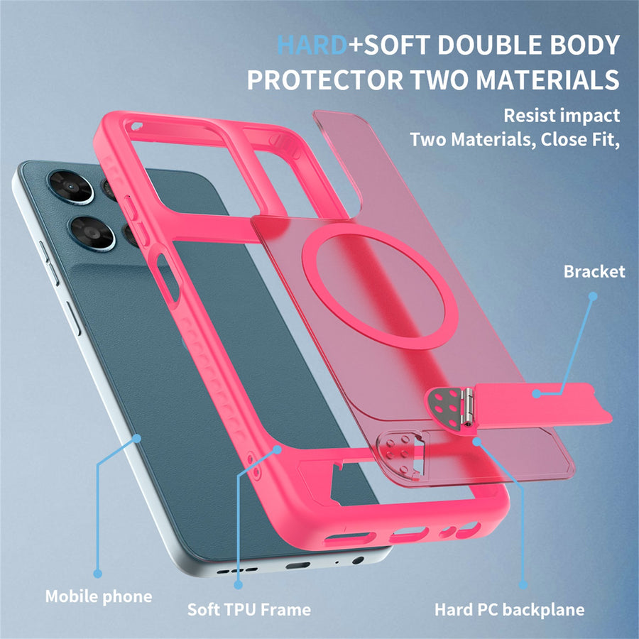 EDGE Mag Pro Case with Kickstand for Motorola Moto G Play (2026)/Moto G 5G (2026) / Moto G 5G (2025) - Hot Pink - EDMGPRG5G26-HP-6.jpg