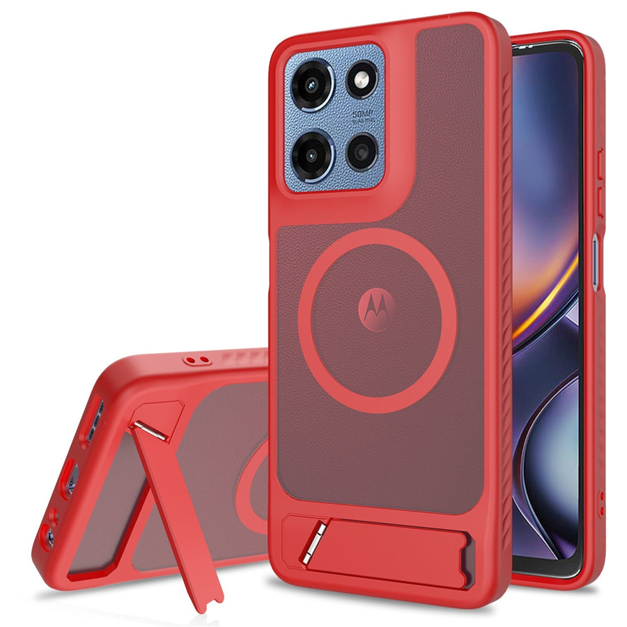 EDGE Mag Pro Case with Kickstand for Motorola Moto G Play (2026)/Moto G 5G (2026) / Moto G 5G (2025) - Red