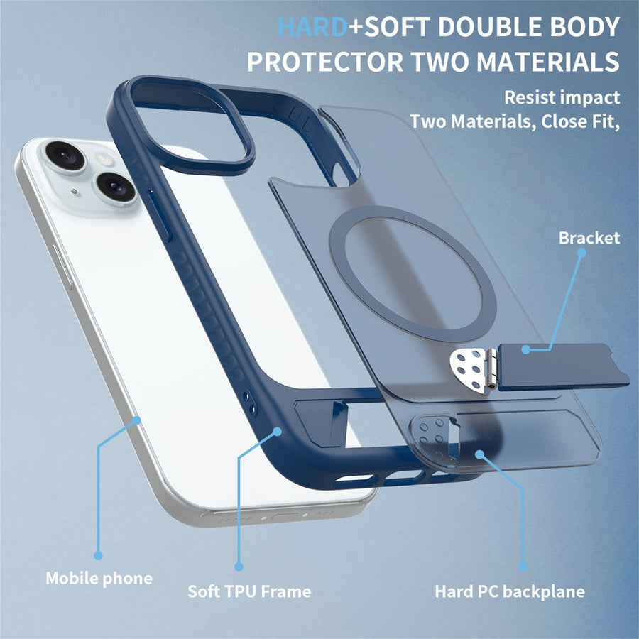 EDGE Mag Pro Case with Kickstand for Apple iPhone 17e / 16e / 15 / 14 / 13 - Blue - EDMGPRIPH15-BL-8.jpg