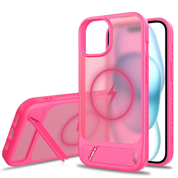 EDGE Mag Pro Case with Kickstand for Apple iPhone 17e / 16e / 15 / 14 / 13 - Hot Pink - EDMGPRIPH15-HP-2.jpg