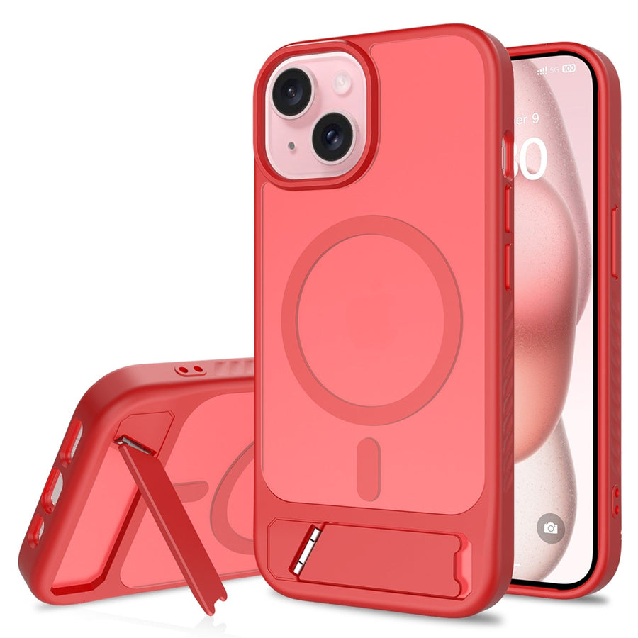 EDGE Mag Pro Case with Kickstand for Apple iPhone 17e / 16e / 15 / 14 / 13 - Red