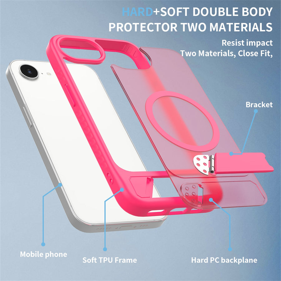EDGE Mag Pro Case with Kickstand for Apple iPhone 17e / 16e - Hot Pink - EDMGPRIPH16E-HP-8.jpg
