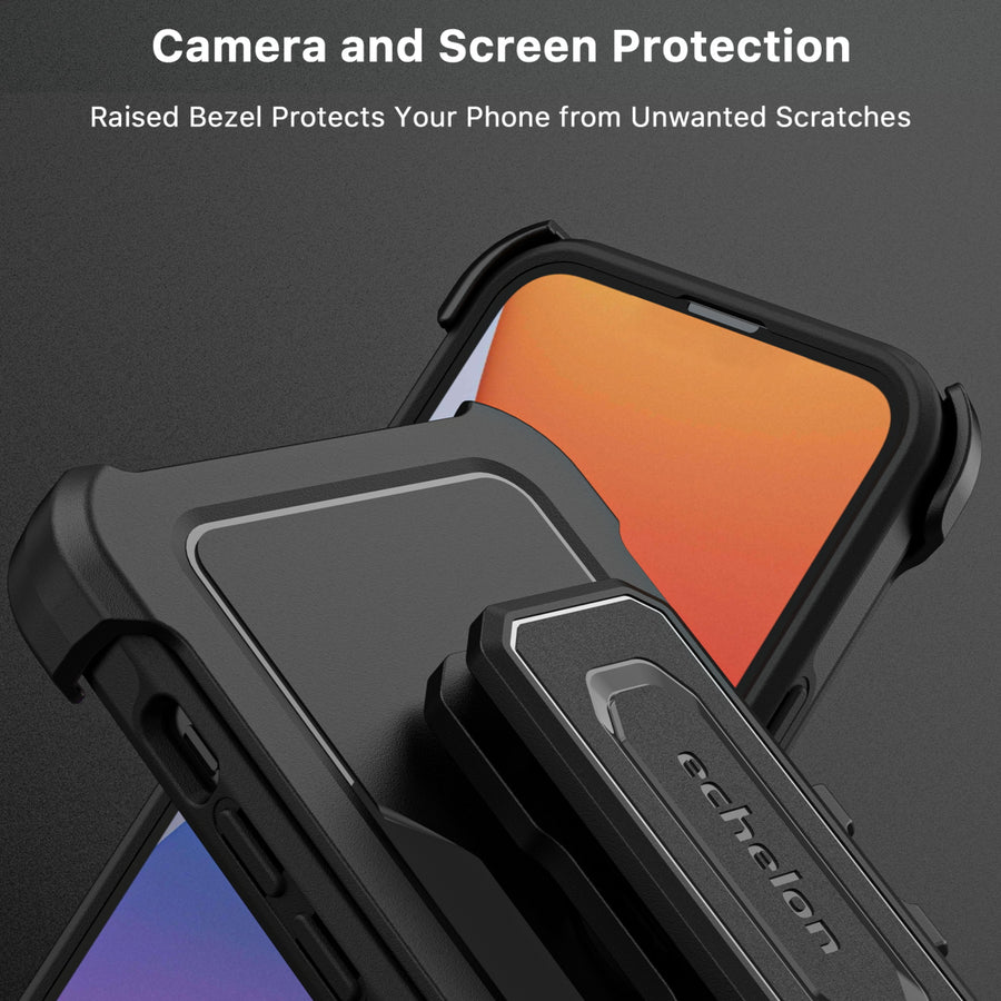 echelon Reflex Series Case with Holster for Apple iPhone 17e / 16e / 14 / 13 - Black - EIP13CSRSKS301-4.jpg