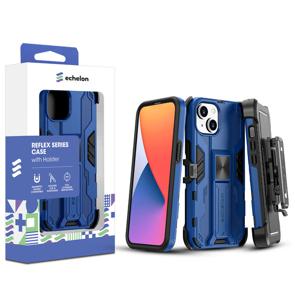 echelon Reflex Series Case with Holster for Apple iPhone 17e / 16e / 14 / 13 - Reflex Blue - EIP13CSRSKS303-1.jpg