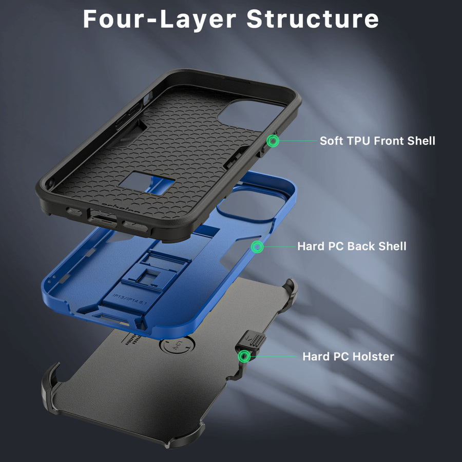 echelon Reflex Series Case with Holster for Apple iPhone 17e / 16e / 14 / 13 - Reflex Blue - EIP13CSRSKS303-3.jpg