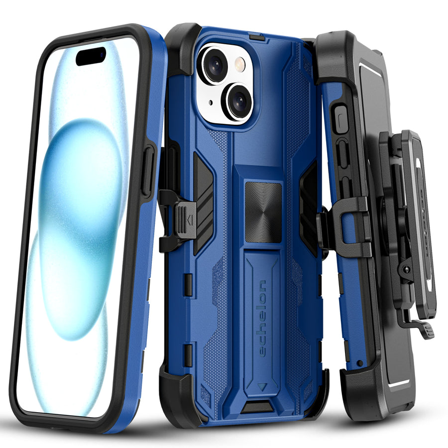 echelon Reflex Series Case with Holster for Apple iPhone 15 - Reflex Blue - EIP15CSRSKS303-2.jpg