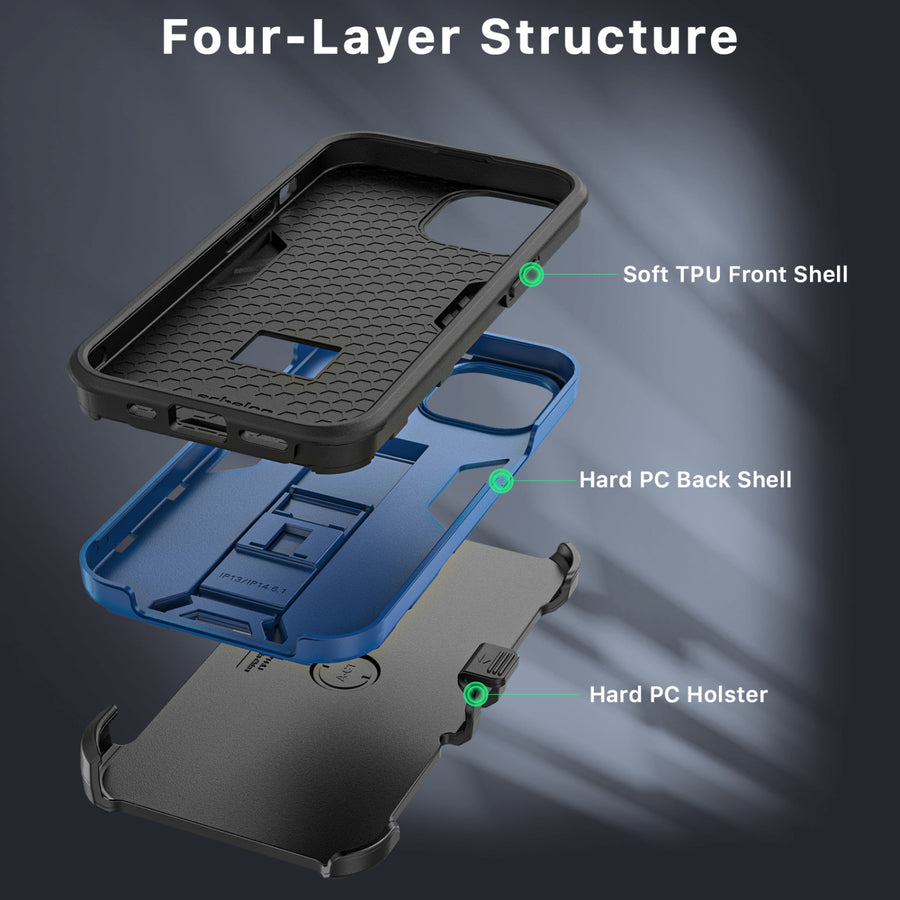 echelon Reflex Series Case with Holster for Apple iPhone 15 - Reflex Blue - EIP15CSRSKS303-3.jpg