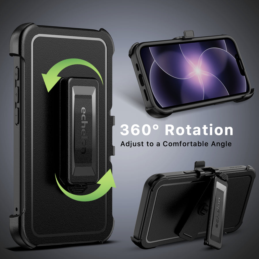echelon Fuse Series MagSafe Case with Holster for Apple iPhone 17e / 16e - Black - EIP17ECSD5MS301-7.jpg