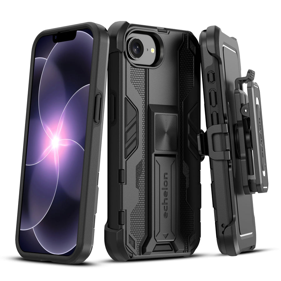 echelon Reflex Series Case with Holster for Apple iPhone 17e / 16e - Black