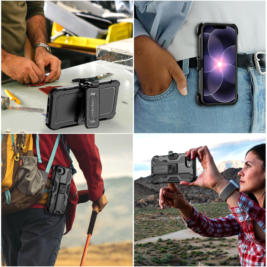 echelon Reflex Series Case with Holster for Apple iPhone 17e / 16e - Black - EIP17ECSRSKS301-8.jpg