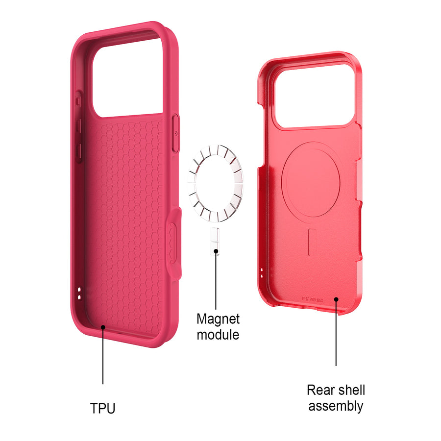 echelon Fuse Series w/ MagSafe Case for Apple iPhone 18 Pro / 17 Pro - Red - EIP18PCSD5MS105-6.JPG