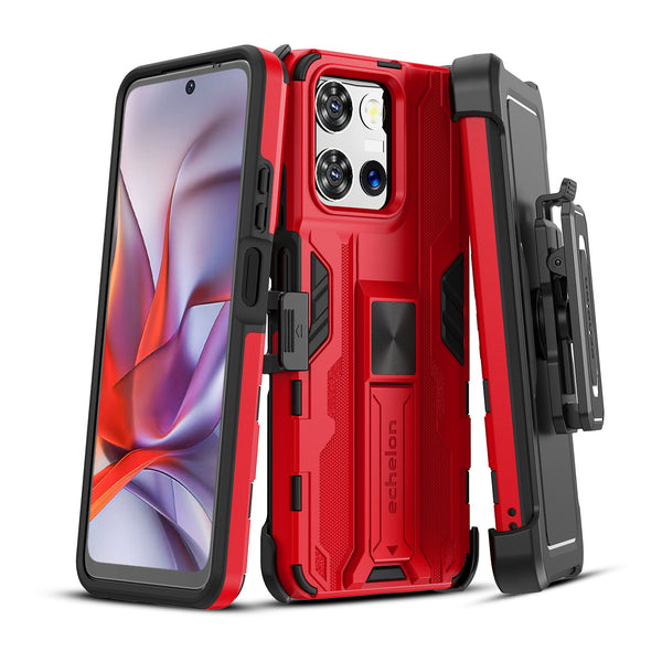 echelon Reflex Series Case with Holster for Motorola Moto G 5G (2025) - Red - EMG5G25CSRSKS302-2.jpg