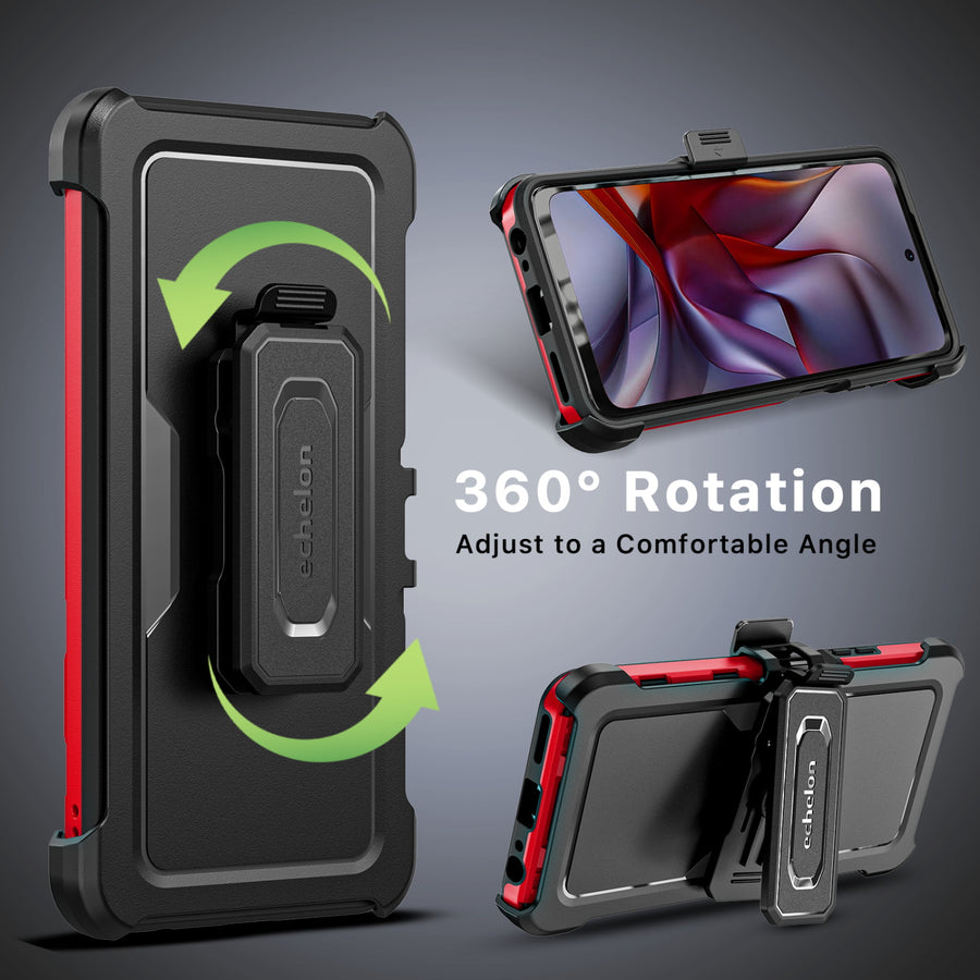 echelon Reflex Series Case with Holster for Motorola Moto G 5G (2025) - Red - EMG5G25CSRSKS302-5.jpg
