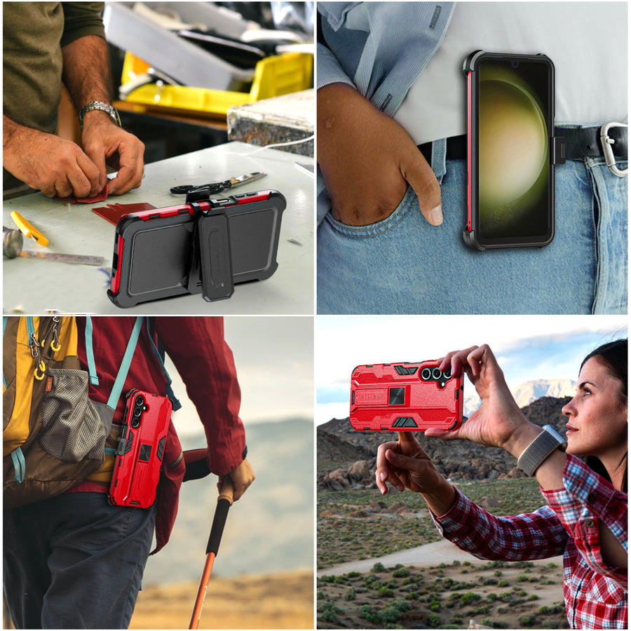 echelon Reflex Series Case with Holster for Samsung Galaxy A16 5G - Red - ESA165GCSRSKS302-6.jpg