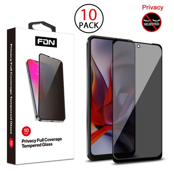 FDN Privacy Full Coverage Tempered Glass Screen Protector (10-pack) for Motorola Moto G 5G (2025) - Black - FMG5G25SCF112TEN-1.jpg
