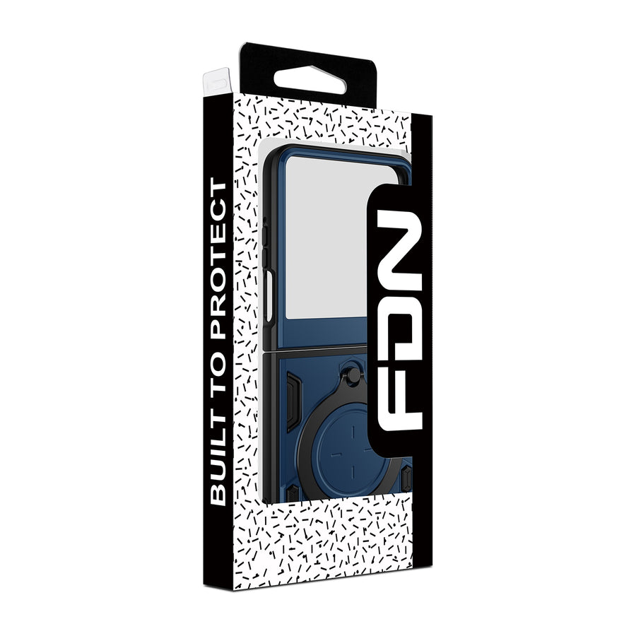 FDN Anti-Drop Hybrid Protector Case (with Ring Stand) for Motorola razr (2024) - Blue / Black - FMRAZR4CSFSSS672-10.jpg