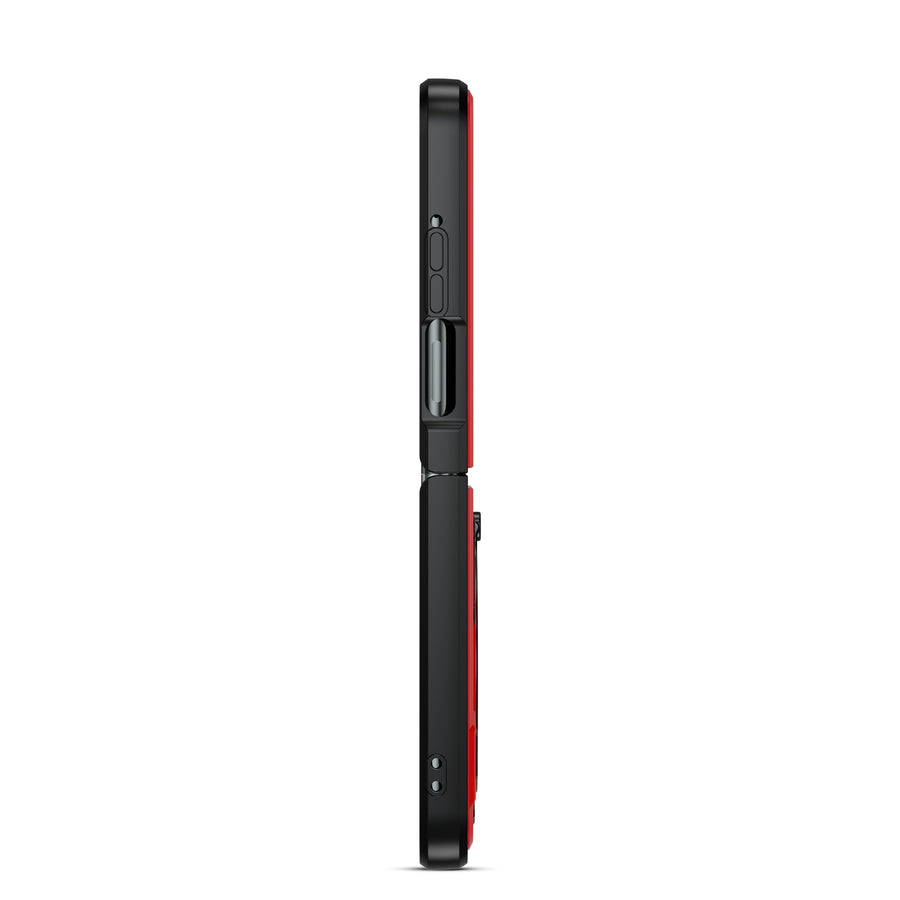 FDN Anti-Drop Hybrid Protector Case (with Ring Stand) for Motorola razr (2024) - Red / Black - FMRAZR4CSFSSS673-4.jpg