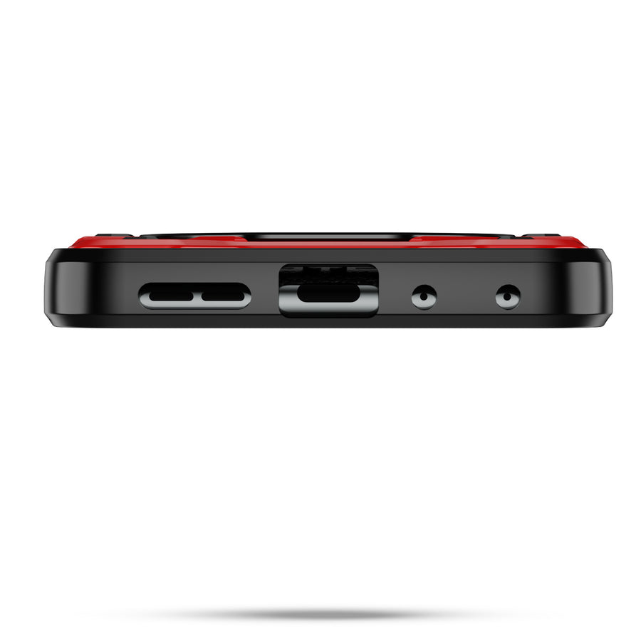 FDN Anti-Drop Hybrid Protector Case (with Ring Stand) for Motorola razr (2024) - Red / Black - FMRAZR4CSFSSS673-6.jpg