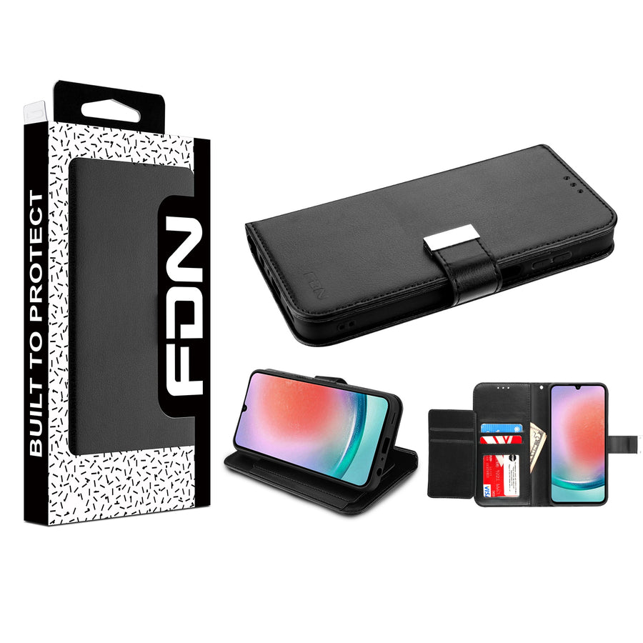 FDN Wallet Folio Case for Samsung Galaxy A15 5G - Black / Black - FSA155GPCMJG031-1.jpg
