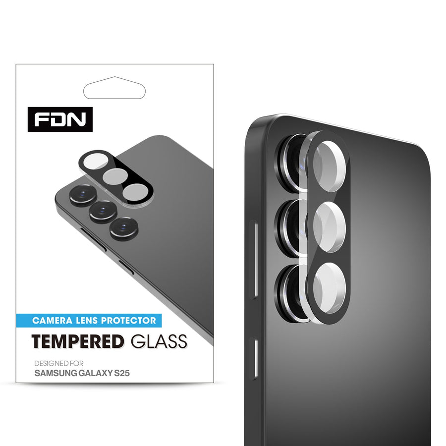 FDN Tempered Glass Lens Protector for Samsung Galaxy S25 - Black