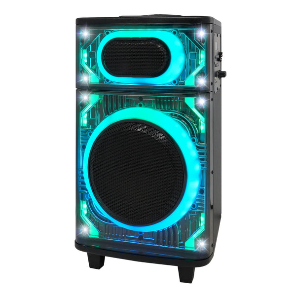 MaxPower GLOW 10 Bluetooth Karaoke Speaker with 10" Sub Woofer, Microphone and LED Lights - Black - GLOW-10-MPD1025XB-2.jpg