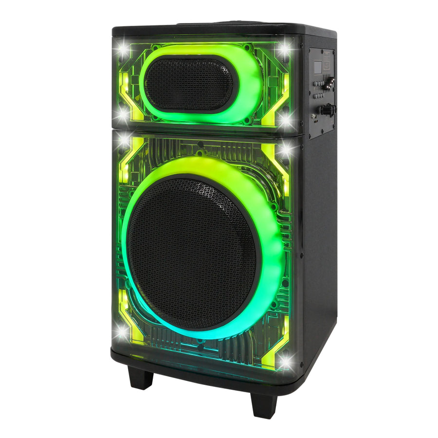 MaxPower GLOW 10 Bluetooth Karaoke Speaker with 10" Sub Woofer, Microphone and LED Lights - Black - GLOW-10-MPD1025XB-3.jpg