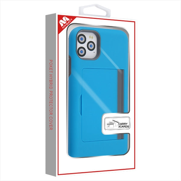 MyBat Poket Hybrid Protector Cover (with Back Film) for Apple iPhone 11 Pro Max - Blue / Gray - IP11MHPCPKT002-9.jpg