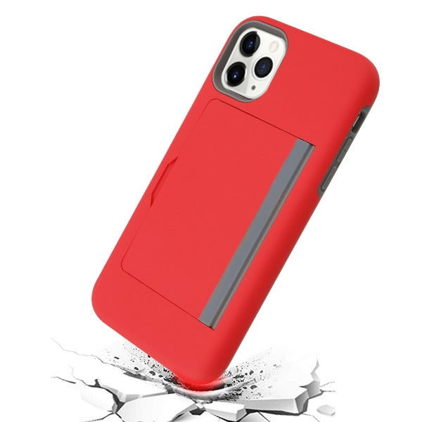 MyBat Poket Hybrid Protector Cover (with Back Film) for Apple iPhone 11 Pro Max - Red / Gray - IP11MHPCPKT003-5.jpg