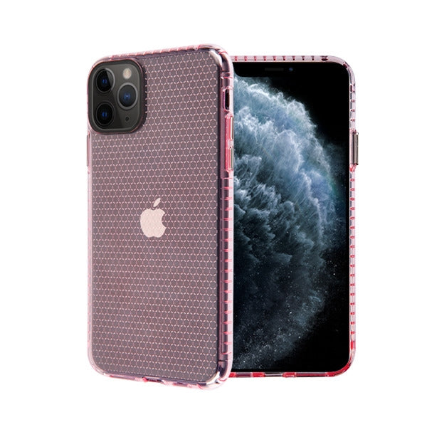 MyBat Hexagon Sturdy Candy Skin Cover for Apple iPhone 11 Pro - Transparent Pink - IP11PCASKCA293-2.jpg