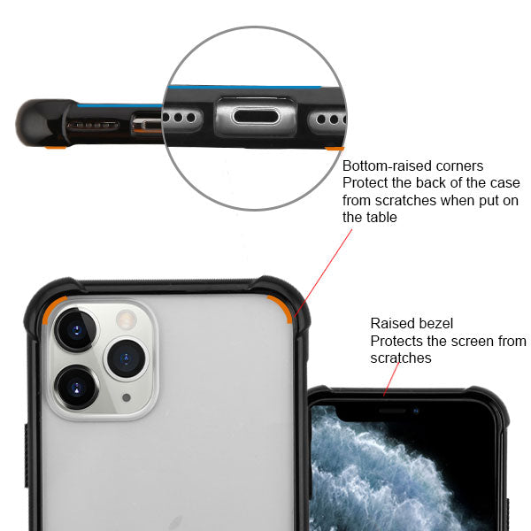 MyBat Sturdy Gummy Cover for Apple iPhone 11 Pro - Highly Transparent Clear / Natural Black - IP11PCASKGM0142-6.jpg