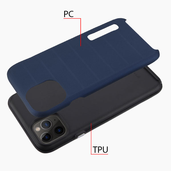 MyBat Fusion Protector Cover for Apple iPhone 11 Pro - Ink Blue Dots Textured / Black - IP11PHPCFSSO648-2.jpg