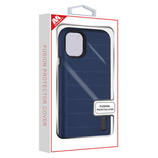 MyBat Fusion Protector Cover for Apple iPhone 11 Pro - Ink Blue Dots Textured / Black - IP11PHPCFSSO648-5.jpg