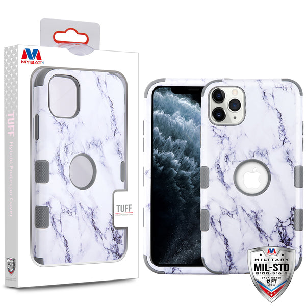 MyBat TUFF Series Case for Apple iPhone 11 Pro - White Marbling / Iron Gray - IP11PHPCTUFFIM1044-1.jpg