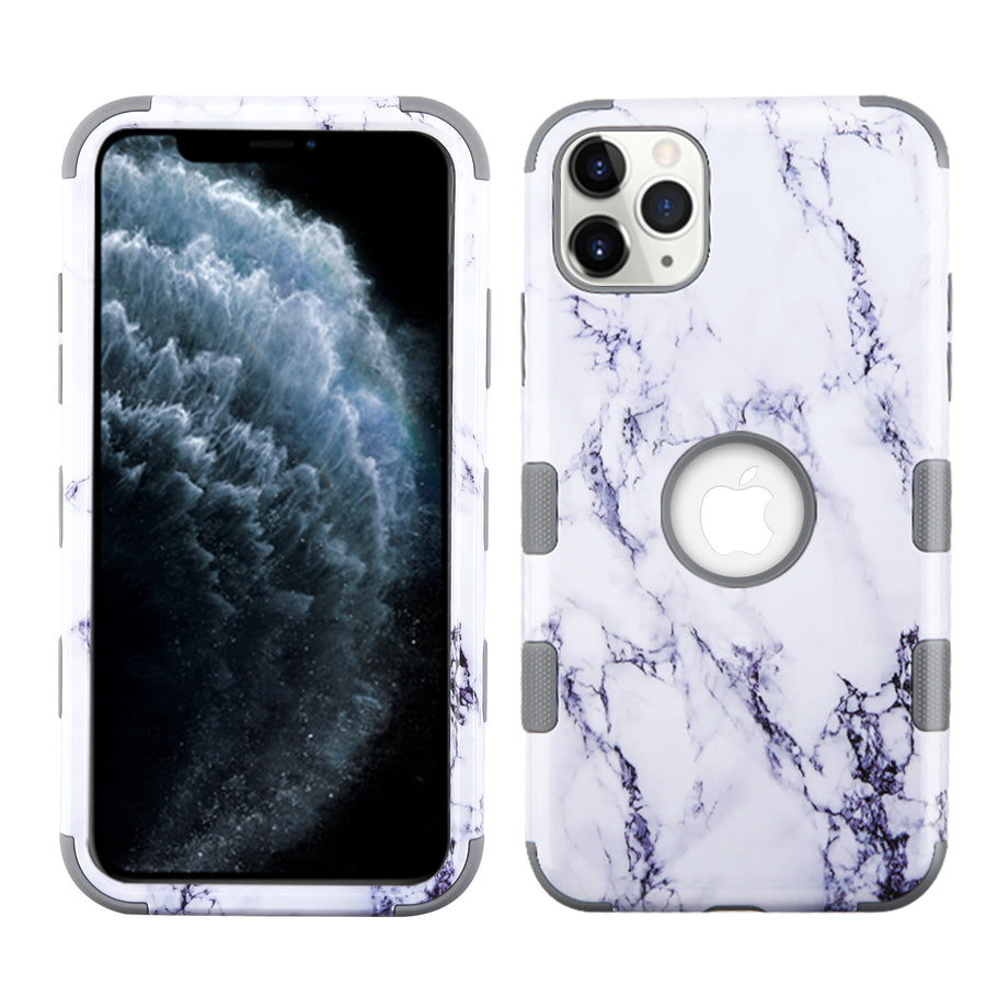 MyBat TUFF Series Case for Apple iPhone 11 Pro - White Marbling / Iron Gray - IP11PHPCTUFFIM1044-2.jpg